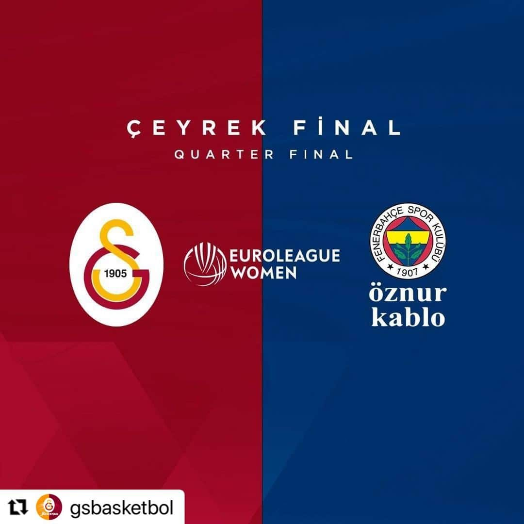 ガラタサライSKさんのインスタグラム写真 - (ガラタサライSKInstagram)「#SarayınSultanları'nın, EuroLeague Women Çeyrek Finali'ndeki rakibi Fenerbahçe Öznur Kablo oldu.   🟡🔴👑」1月23日 6時25分 - galatasaray