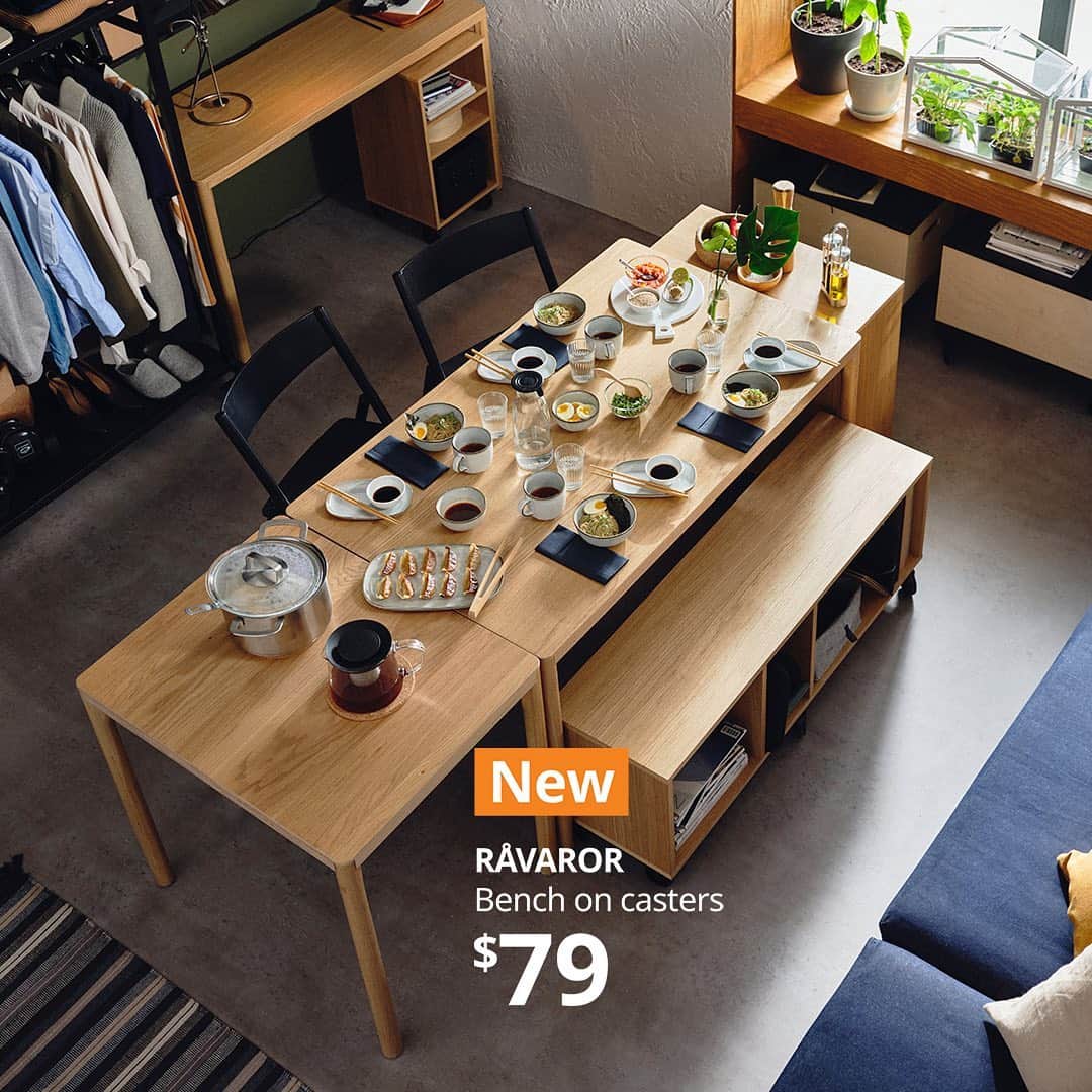 IKEA USAさんのインスタグラム写真 - (IKEA USAInstagram)「When your living space also becomes your workspace, you need to be flexible. Meet RÅVAROR: a collection of multi-functional furnishings that let you make yourself at home in the smallest spaces, wherever you live, now and later. Link in bio.」1月23日 7時31分 - ikeausa