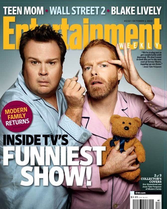 ジェシー・タイラー・ファーガソンのインスタグラム：「wow, this came out a decade ago.  @ericstonestreet 🥺 🥲#ModernFamily #fbf」