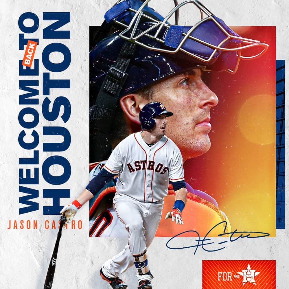 ヒューストン・アストロズのインスタグラム：「Welcome back, Jason Castro!   #ForTheH」