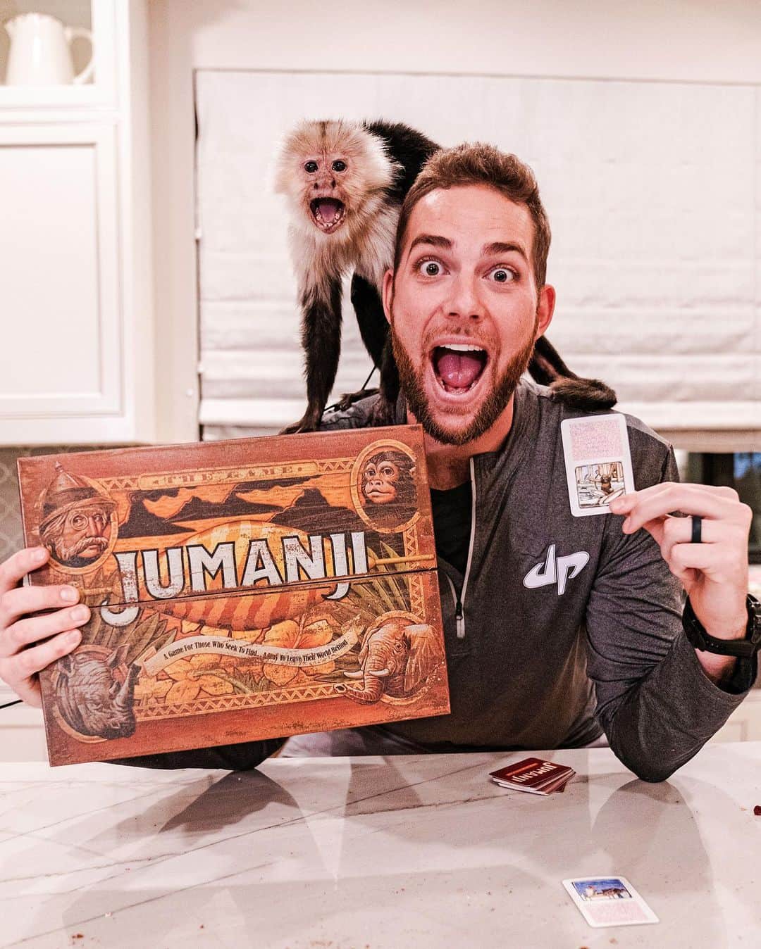 Dude Perfectのインスタグラム：「Found an old Jumanji board in the attic…what could *possibly* go wrong?? 🐒」