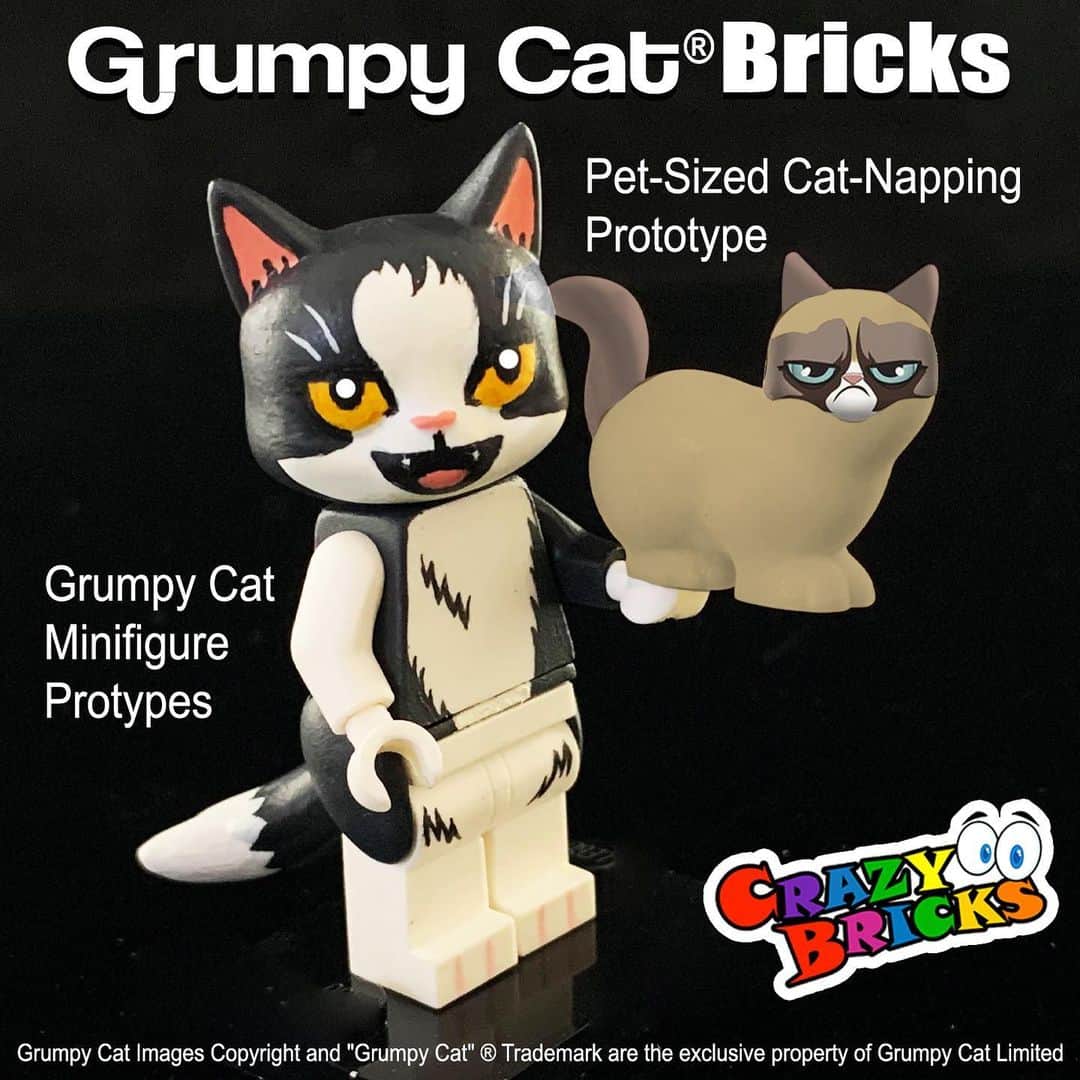 Grumpy Catさんのインスタグラム写真 - (Grumpy CatInstagram)「Time for free Grumpy Cat Bricks! The Pokey minifigure has been unlocked! Next, if we hit 17K EVERYONE will get a FREE Pet-Sized sitting Grumpy Cat! After that is a Second freebie — The Cat-Napping Pet-Sized Grumpy Cat! Share the project link and tell all your Grumpy cat-loving friends so we can unlock these FREE pet-sized Grumpy Cats for you! http://kck.st/3oCh0g0 (Link in Story!)」1月23日 9時26分 - realgrumpycat