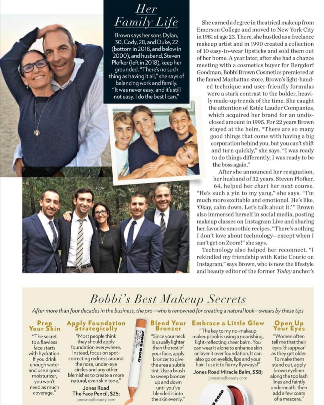 ボビー・ブラウンのインスタグラム：「Pages 3 & 4 of this awesome @people feature. So much good content in this piece. Thanks for making it happen @kaitaroni. Head to people.com to read it digitally, or newsstands nationwide.」