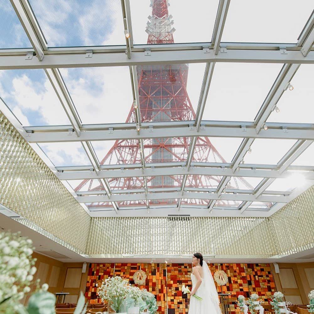 東京タワーの麓の結婚式のインスタグラム