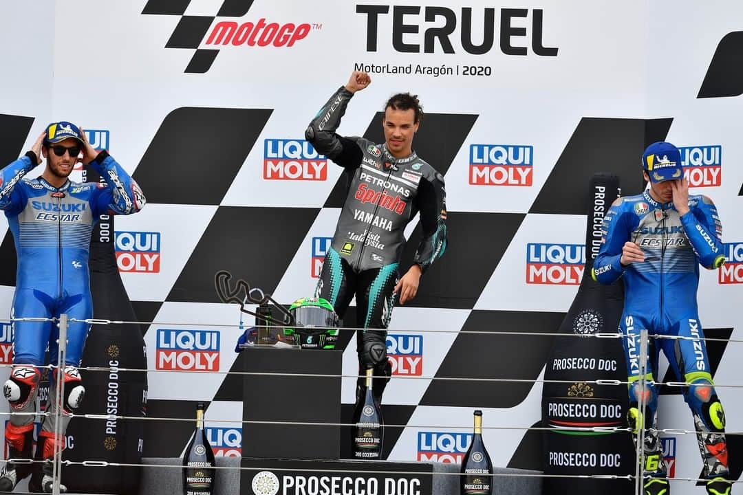 MotoGPさんのインスタグラム写真 - (MotoGPInstagram)「#MotoGP 2020 Podiums Review 🏁 // #TeruelGP 🥇 @frankymorbido 🥈 @alexrins 🥉 @joanmir36official #Podium #Motorcycle #Racing #Motorsport」1月23日 22時00分 - motogp