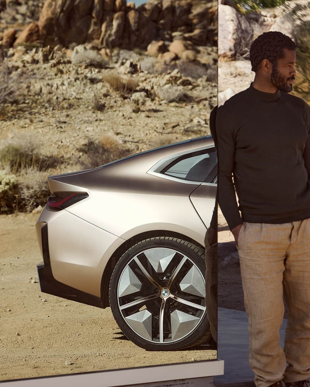 BMWのインスタグラム：「Reflections of the future.  The BMW Concept i4. #THEi4 #BornElectric #BMW @BMWi」