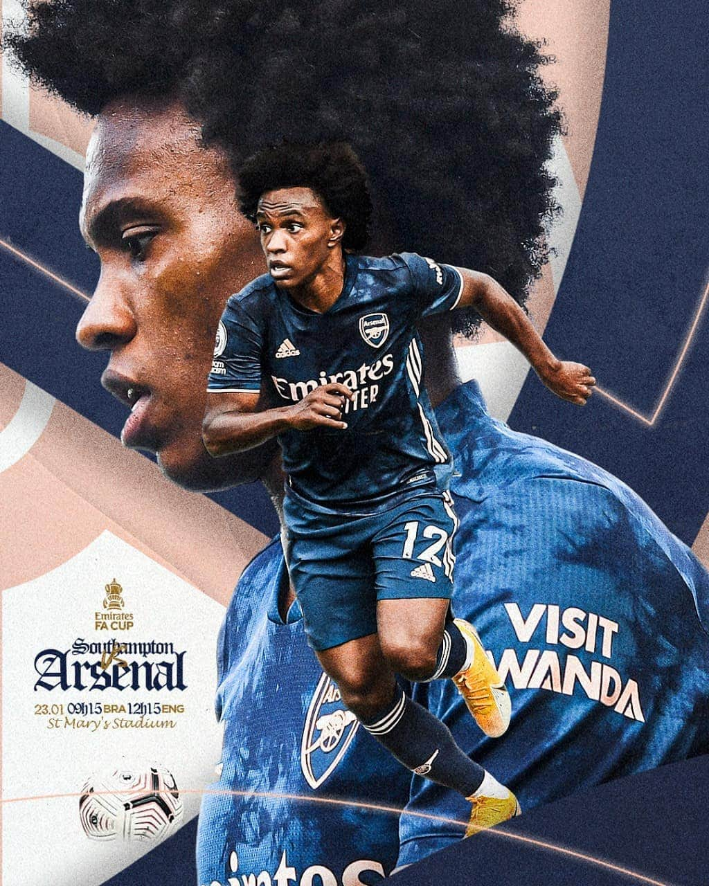 ウィリアンさんのインスタグラム写真 - (ウィリアンInstagram)「@emiratesfacup Matchday. 💪⚽️ #W12 #arsenalfc #facup #gunners」1月23日 19時24分 - willianborges88