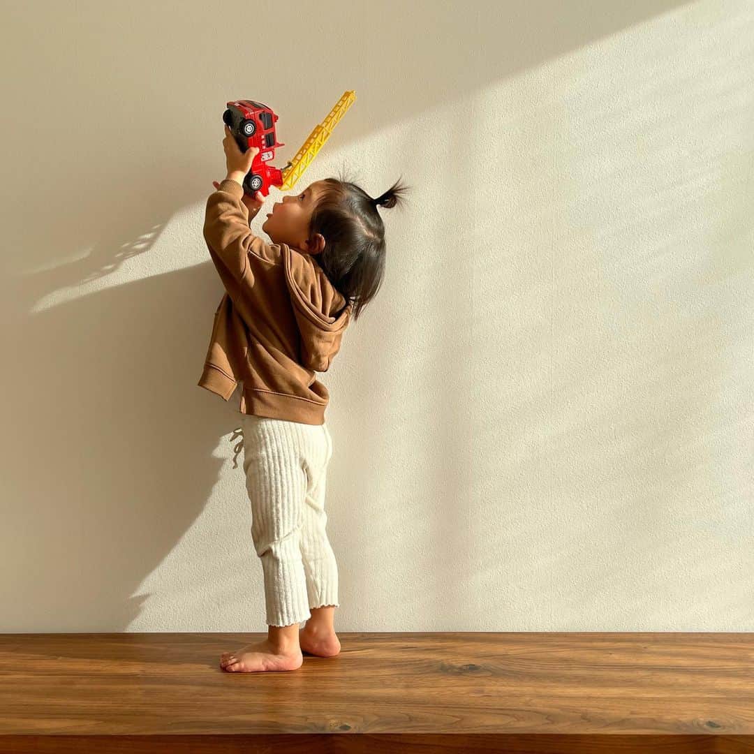 星野加奈さんのインスタグラム写真 - (星野加奈Instagram)「・ 子供の発想力ってホントすごい🤍🖤 ・ ・ 天上に付けたプテラノドンを取るのに試行錯誤しながら遊んでた😂 ・ #2歳児 #おうち時間」1月23日 19時52分 - kanahoshino0228