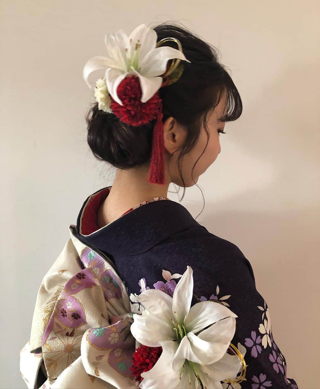 竹村夏音のインスタグラム：「可愛い髪飾りとヘアアレンジでした🥰」