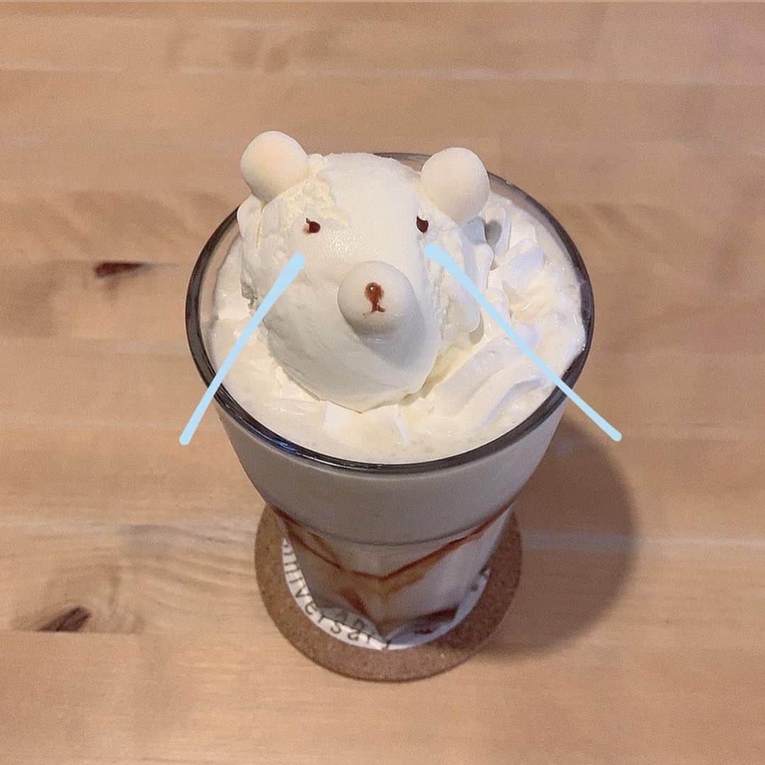 市村愛里さんのインスタグラム写真 - (市村愛里Instagram)「なにか言いたそうなクマさん。 お、美味しかったよ！(気まずい)  ※去年の写真です ・ #カフェ #カフェ巡り」1月23日 20時51分 - airi_hkt48