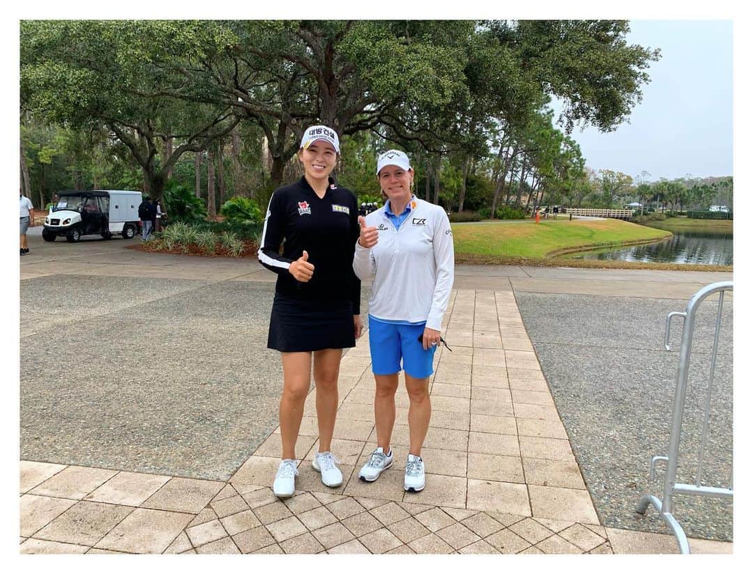 ハー・ミジョンのインスタグラム：「With legend🙈 #orlando #diamondlpga #annikasorenstam」
