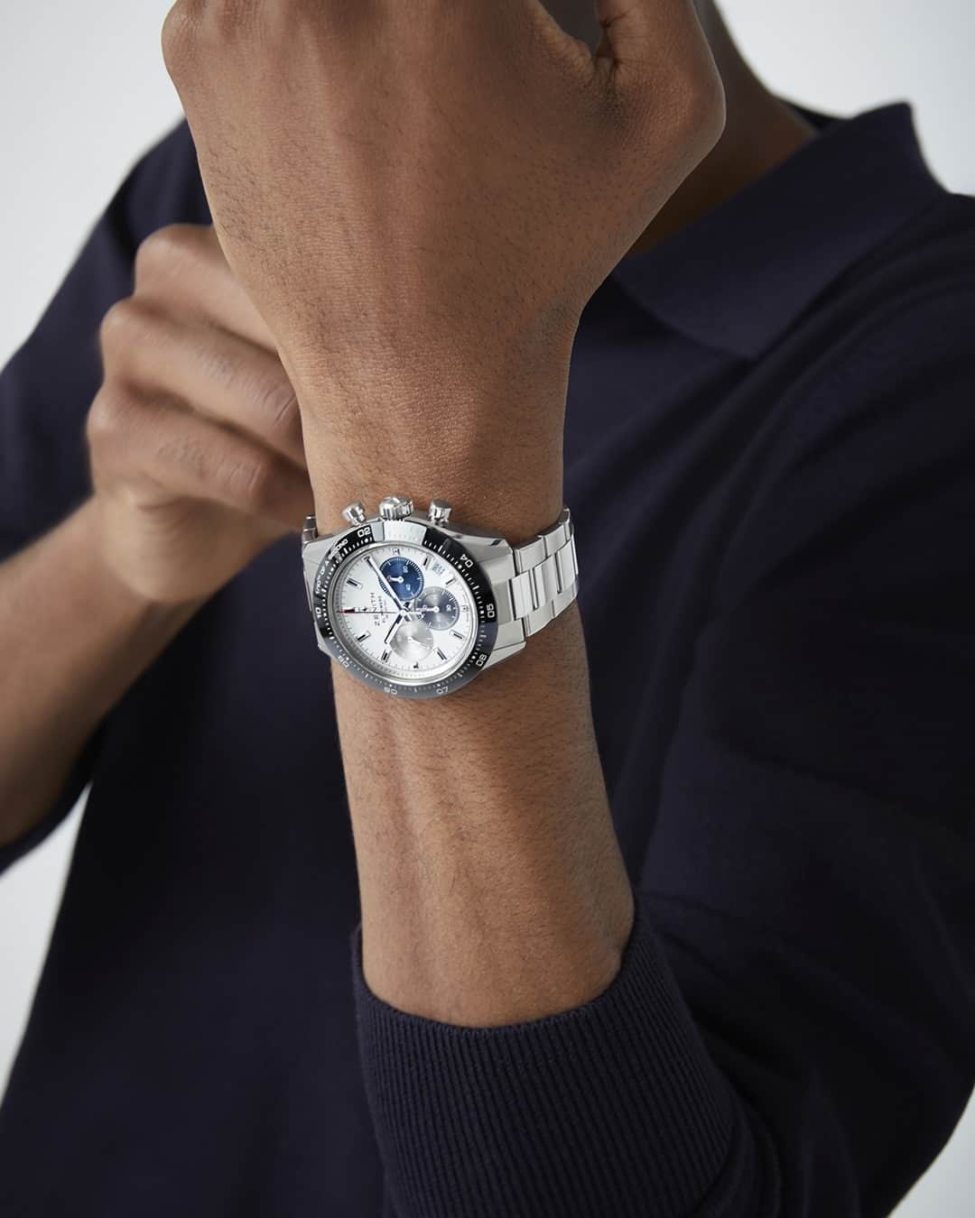 のインスタグラム：「#ChronomasterSport: Life’s most decisive moments can happen in a fraction of a second. Own them with the Chronomaster Sport 1/10th of a second chronograph.」