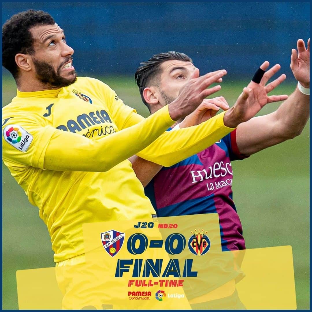 ビジャレアルCFのインスタグラム：「FINAL en El Alcoraz. El Submarino, en un partido disputado y en el que las defensas fueron las grandes protagonistas, suma un punto en su visita al conjunto aragonés. . FULL-TIME at El Alcoraz. The Yellows, in a tight match, where defence took centre stage, get a point in their visit to the team from Aragón. . #villarreal #futbol #football #soccer #laliga」