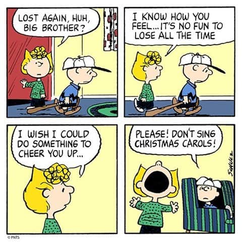 スヌーピーのインスタグラム：「Cheer someone up if they are feeling down.」