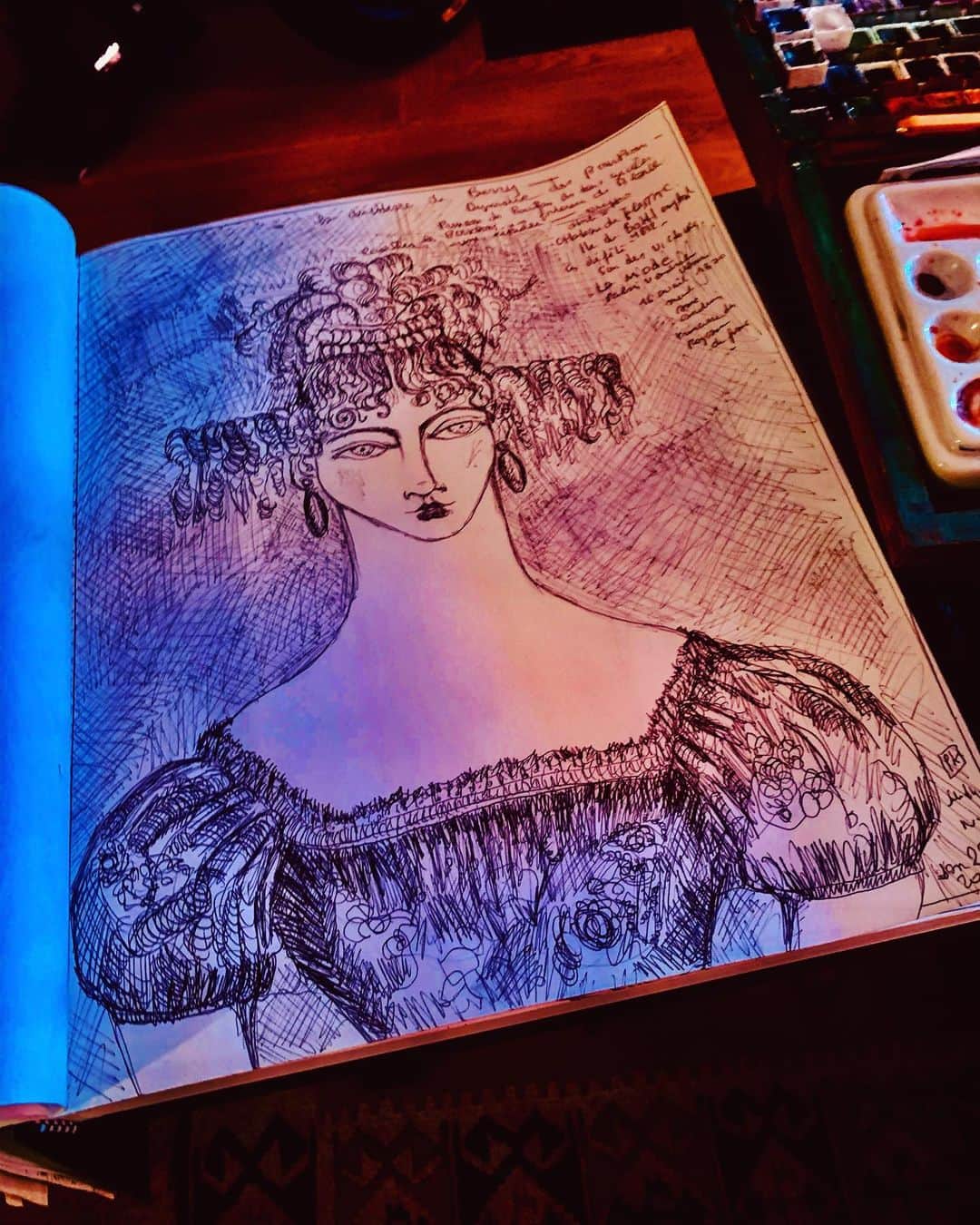 JULIEN D'YSのインスタグラム：「Anne Caroline duchesse de berry #recherche #histoire #apprendre from @secretsdhistoire #carnetjuliendys #confinement #newyork #janvier23.2021 ces défaites sont des victoires」
