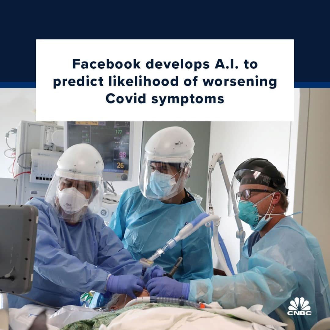 CNBCさんのインスタグラム写真 - (CNBCInstagram)「Artificial intelligence researchers at Facebook claim they have developed software that can predict the likelihood of a Covid patient deteriorating or needing oxygen based on their chest X-rays.⁠ ⁠ Facebook, which worked with academics at NYU Langone Health's predictive analytics unit and department of radiology on the research, says that the software could help doctors avoid sending at-risk patients home too early, while also helping hospitals plan for oxygen demand.⁠ ⁠ Researchers said they have developed three machine-learning "models" in total, that are all slightly different. One tries to predict patient deterioration based on a single chest X-ray, another does the same with a sequence of X-rays, and a third uses a single X-ray to predict how much supplemental oxygen (if any) a patient might need.⁠ ⁠ More details at the link in bio. (With @Fang)」1月24日 0時30分 - cnbc