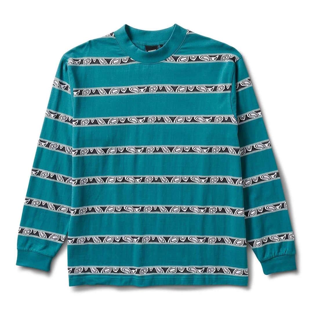 サキャスティックさんのインスタグラム写真 - (サキャスティックInstagram)「@insomniacltd WINTER   Eye Stripe Long Sleeve Tee Jade Custom yarn dyed cotton jacquard knit long sleeve shirt. Made in USA.  Dreadhead Pullover Olive Textured yarn dyed cotton flannel pullover, logo embroidery, half zip entry, custom drawcords, welt pockets, embroidered logo. Made in USA.  Vertigo Corduroy Pant Green Allover silkscreen & overdyed cotton corduroy, custom drawcords. Made in USA.  Fiesta Mundial Crewneck Jade 14oz heavyweight pre-shrunk french terry,  custom garment dyed cotton fleece. Made in the USA.」1月24日 1時09分 - paultbythesea