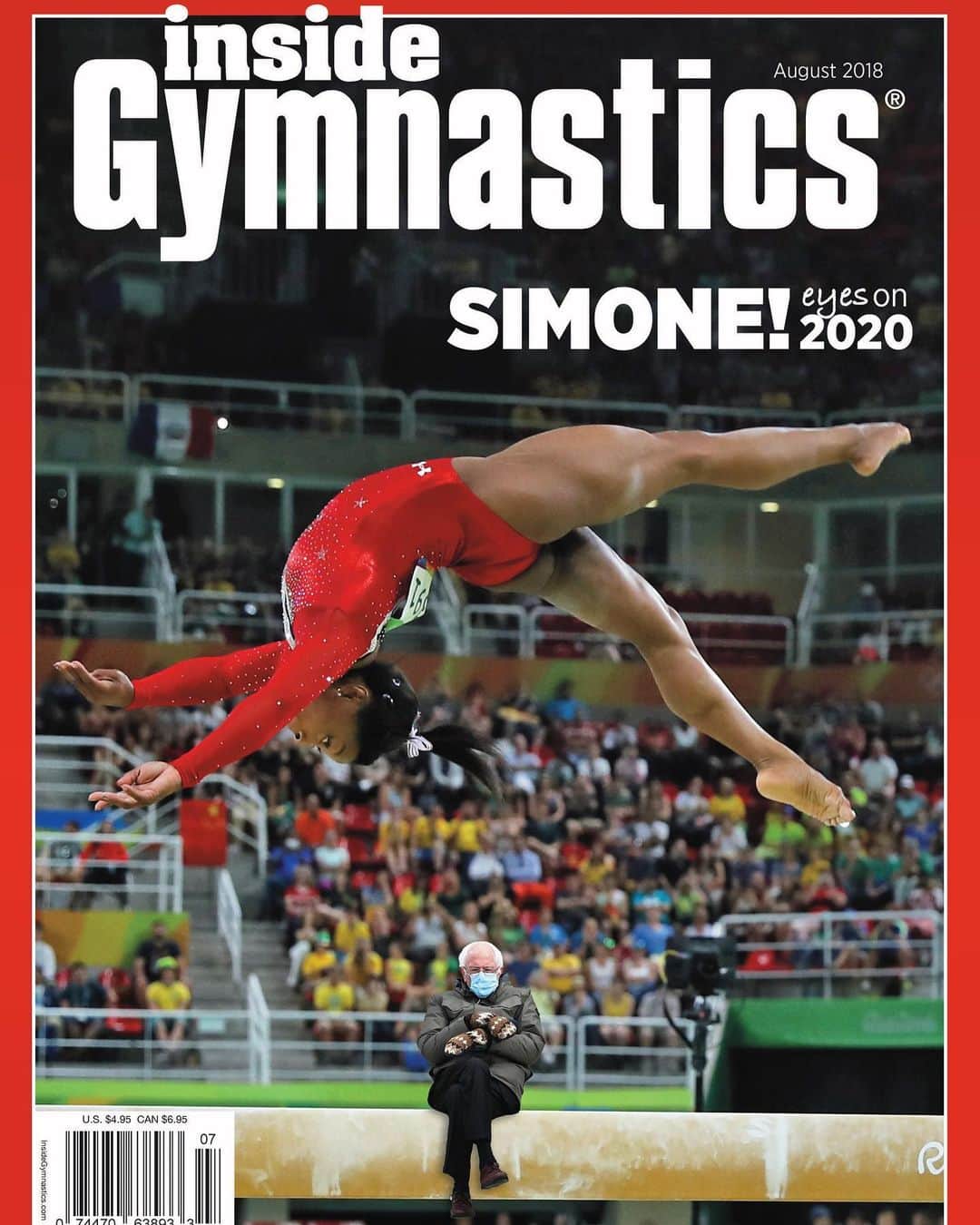 Inside Gymnasticsさんのインスタグラム写真 - (Inside GymnasticsInstagram)「Beaming! (Last one 🤣)   #berniesanders #simonebiles #gymnastics」1月24日 1時36分 - insidegym