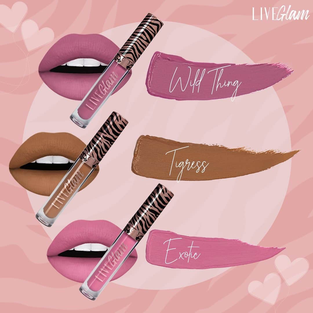 LiveGlamさんのインスタグラム写真 - (LiveGlamInstagram)「AVAILABLE NOW: #LiveGlam February 2021 Lippie and Brush Collections! 🐯💄 Get ready for some roar-mance 💘  👄Wild Thing: Get em’ tiger! This lippie’s matte pinky plum, vibrant finish is a love story that never ends! 👄 Tigress:  Let your heart skip a beat with this effortless deep brown nude shade! 👄 Exotic: Wear this dusty rose shade for a night on the prowl!  ✨M507: Great for a light, wispy application of color! ✨M160 1/16: Great for applying gel and cream liners! ✨R14: Great for diffused and evenly applied contour right in the hollows of the cheek! ✨M408 Great for defined color placement! ✨M562: Great for creating seamless transitional effects!   Wanna trade? If you’re a current LiveGlam member & not wild about one or all of these lippies/ brushes, no worries! Just log in to your account before your next billing date and you can TRADE for a different product! 😍   Comment your favorite lippie for a chance to win the collections! 🐅💋 #LiveGlamFam   Update: Congrats @shiver_93 🥳 please DM us to claim your prize!」1月24日 1時59分 - liveglam