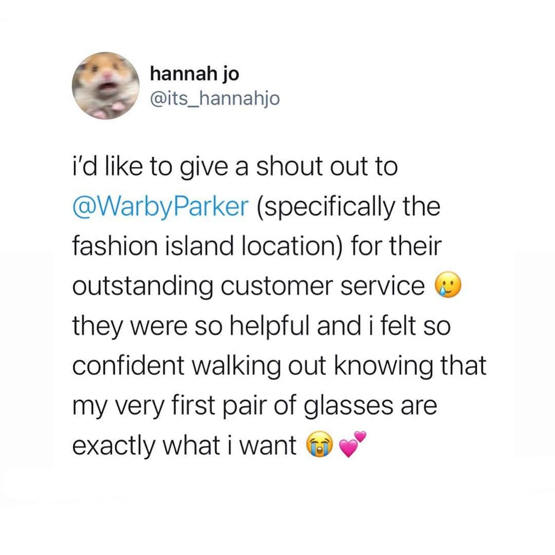 Warby Parkerのインスタグラム：「We love to see it–we're happy to help! 🤓 Shout out your favorite retail advisor below👇」