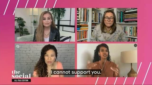 グレースマハリーのインスタグラム：「Would you support an artist or celebrity with different political views than yours? 👀   I had the pleasure of jumping on @thesocialctv which is the Canadian version of The View or The Talk 😉🍁🇨🇦📺 Given the current political climate we live in, I’m curious to hear your thoughts and answers to this question! 👇🏾」