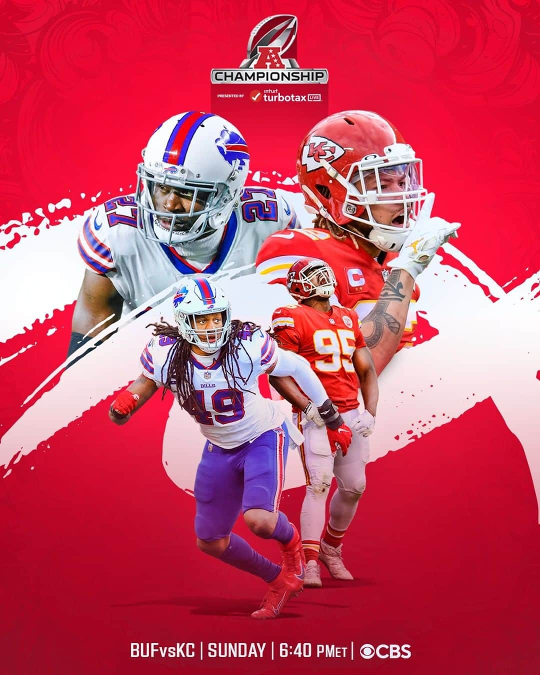 NFLさんのインスタグラム写真 - (NFLInstagram)「💥 AFC Championship 💥   📺: #BUFvsKC -- Sunday 6:40pm ET on CBS 📱: NFL app // Yahoo Sports app」1月24日 5時00分 - nfl