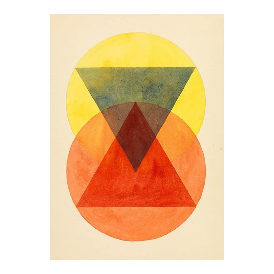 マッタのインスタグラム：「The love of design ⁠ Léna Bergner, Durchdringung, for Paul Kleen's course at the Bauhaus.」