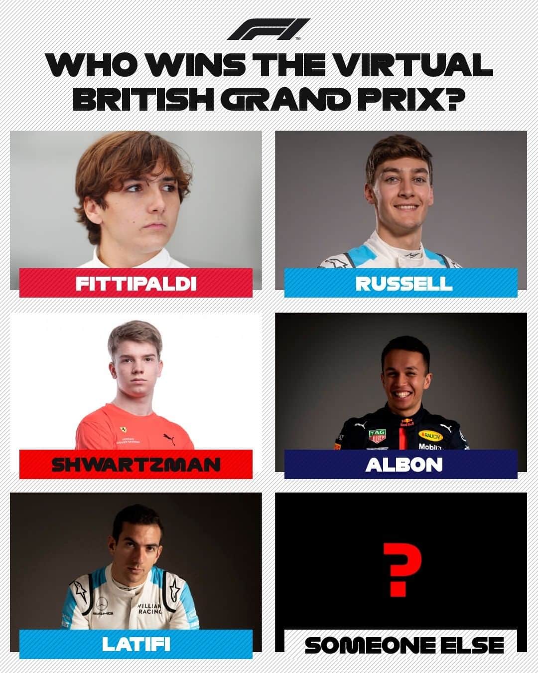 F1さんのインスタグラム写真 - (F1Instagram)「Cast your votes! 🗳 Who's taking the second win of the 2021 Virtual Grand Prix series?  #F1 #Formula1 #VirtualGP #F1Esports #RaceAtHome」2月7日 19時00分 - f1