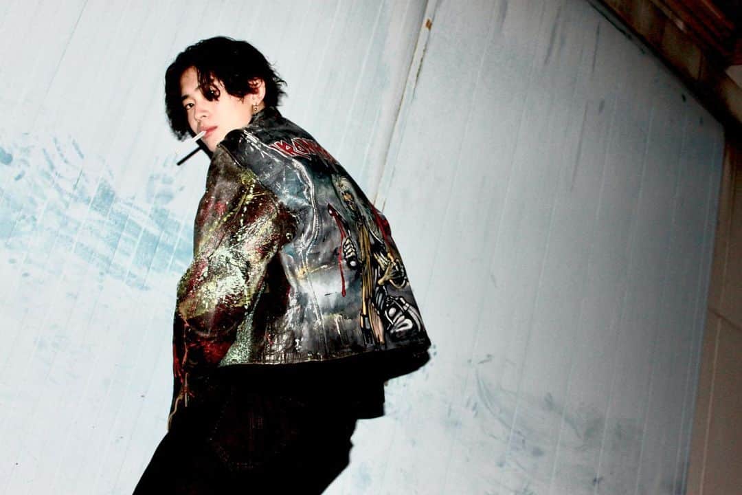 鈴村梨公のインスタグラム：「IRONMAIDEN.💖💖 #古着 #ストリート #ストリートカジュアル」