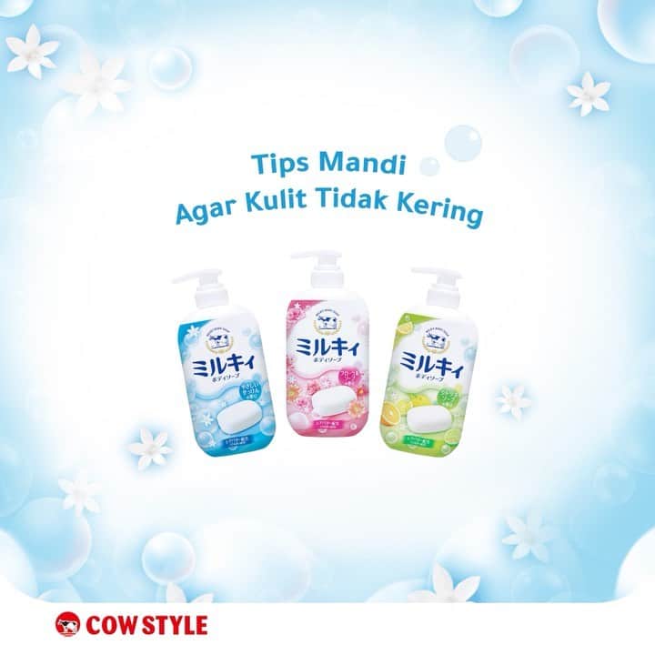 COWSTYLEIDのインスタグラム：「Ini dia  kemasan baru Milky  Body Soap 💙💗💚 Tonton video ini ya tips mandi pakai Milky Body Soap agar kulit ngga kering 🥰  #milkybodysoap #cowbrand #cowstyleindonesia #bodysoap #hydratingsoap」