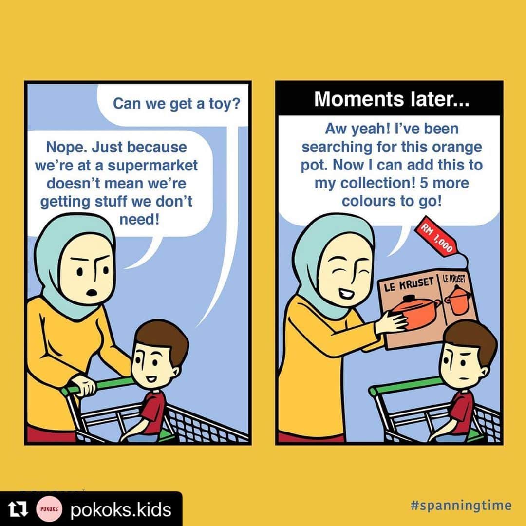 Koleksi Komik Malaysiaさんのインスタグラム写真 - (Koleksi Komik MalaysiaInstagram)「#Repost @pokoks.kids with @make_repost ・・・ To all the mums out there, do you have this problem? If you are like me, going to a supermarket (or even online shopping), your hands for sure get 'gatal', wanting to buy things or impulsive buying. 😱🛍️  Have your kids commented on your shopping behaviour? If they did, share with us in the comments!」2月7日 19時39分 - tokkmungg_exclusive