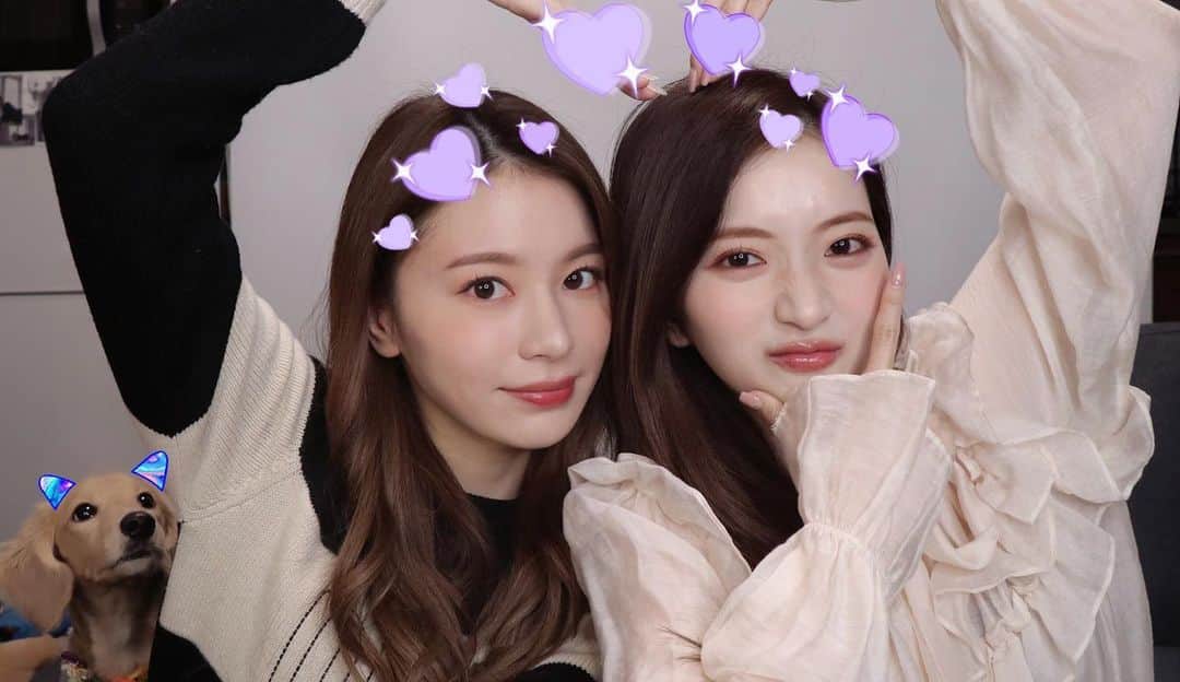 南りほのインスタグラム：「私のふざけた顔😂w そしてひょっこりはんぐるーと🐶😂 ゆきら先生の事気になって見上げてます🥺🤎 YouTubeみてね😘TPOコーデまたまた面白いです🤦🏼‍♀️🤎」