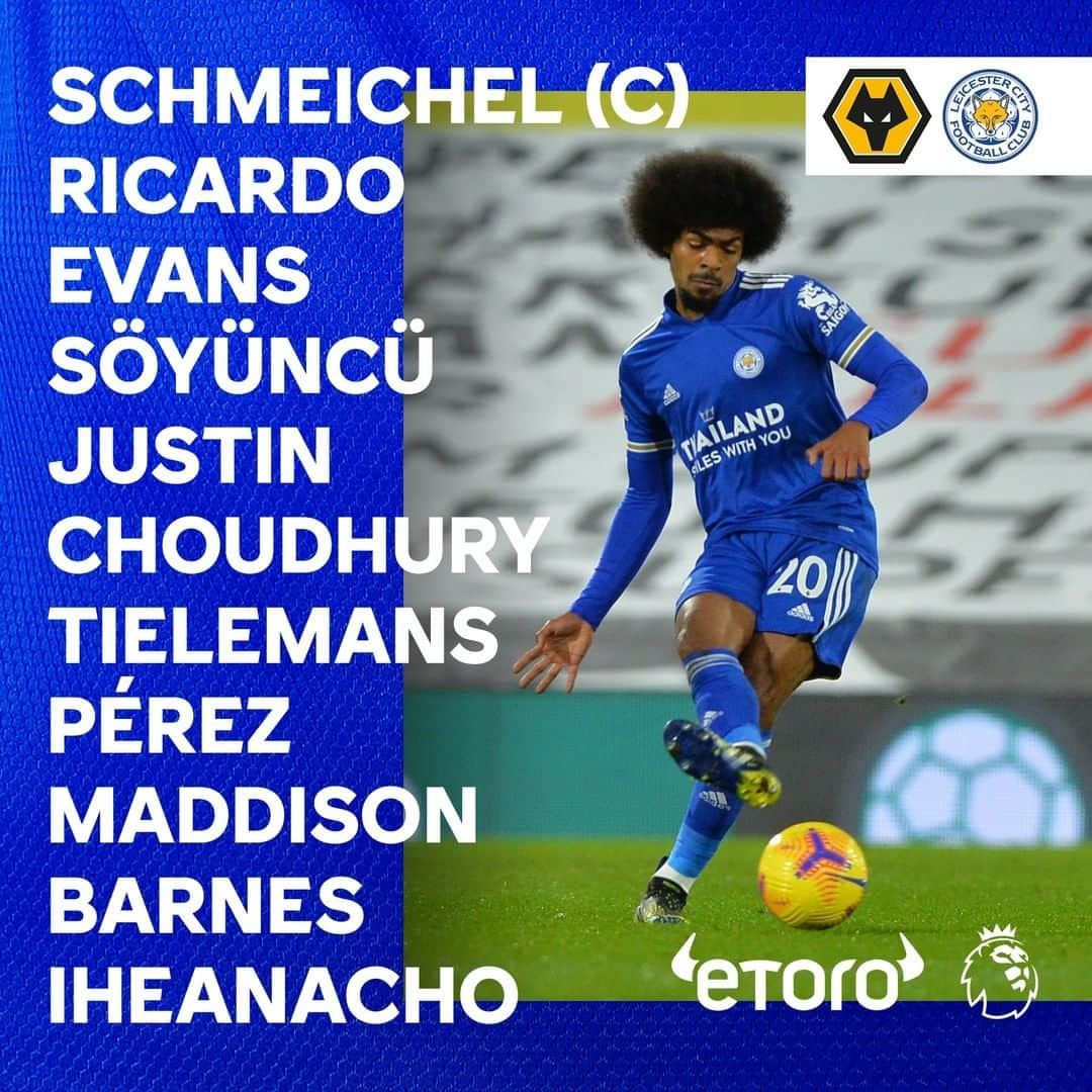 レスター・シティFCさんのインスタグラム写真 - (レスター・シティFCInstagram)「Team news for #WolLei 🦊  Brought to you by @etoro_official 🔵  #lcfc • #PL」2月7日 22時00分 - lcfc