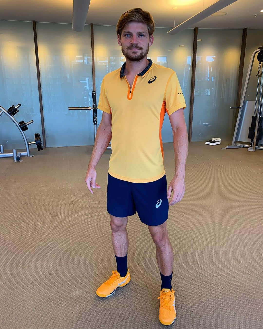 ダビド・ゴフィンのインスタグラム：「All set for Melbourne with my new @asicstennis apparel and footwear! I love the new colors 🔥💥 What do you guys think? #ASICSTennis」