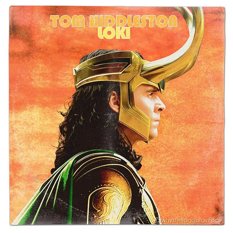 WhyTheLongPlayFaceのインスタグラム：「Another Superhero album cover, feel free to suggest any others... #loki #bowie #vinyl」