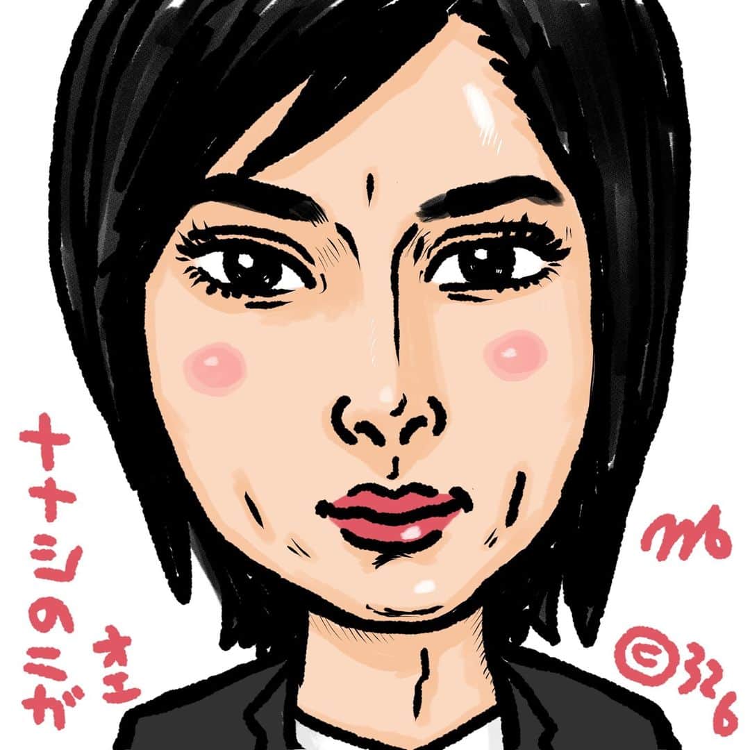 326のインスタグラム：「ななしの似顔絵2/8 昨日の答えはハナレグミの永積タカシさんでした。天才だと思います。こういう一人で何でも出来ちゃう人って本当憧れます。中村一義さんともそうだし音楽家は凄いです amzn.to/3lV42cc amazon.co.jp/dp/4344036107/…  amazon.co.jp/dp/4908059063/… amazon.co.jp/dp/4861132150/…」