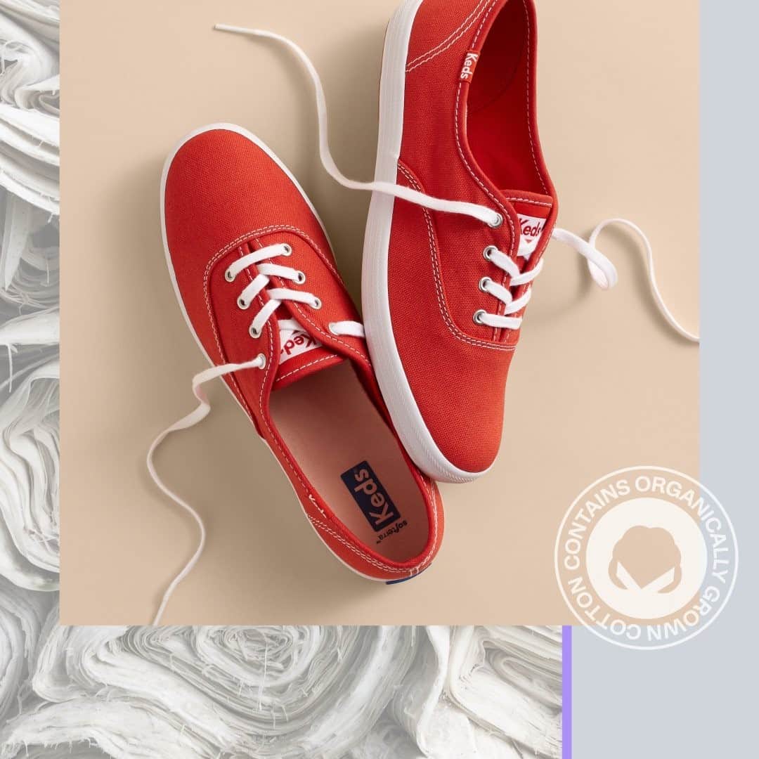 Kedsのインスタグラム：「Calling all earth 🌎 lovers. Featuring organically grown cotton, these new Keds Champion sneakers are better for the planet. Tap to shop.」