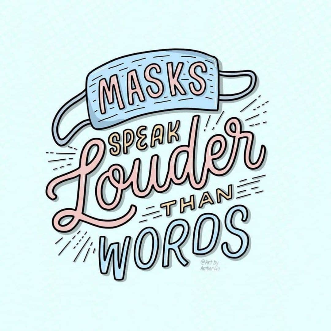 BECCAのインスタグラム：「Say it with a mask 😷. A little reminder from our friends at @jedfoundation and @loveislouder.  🎨: @artbyamberliu」
