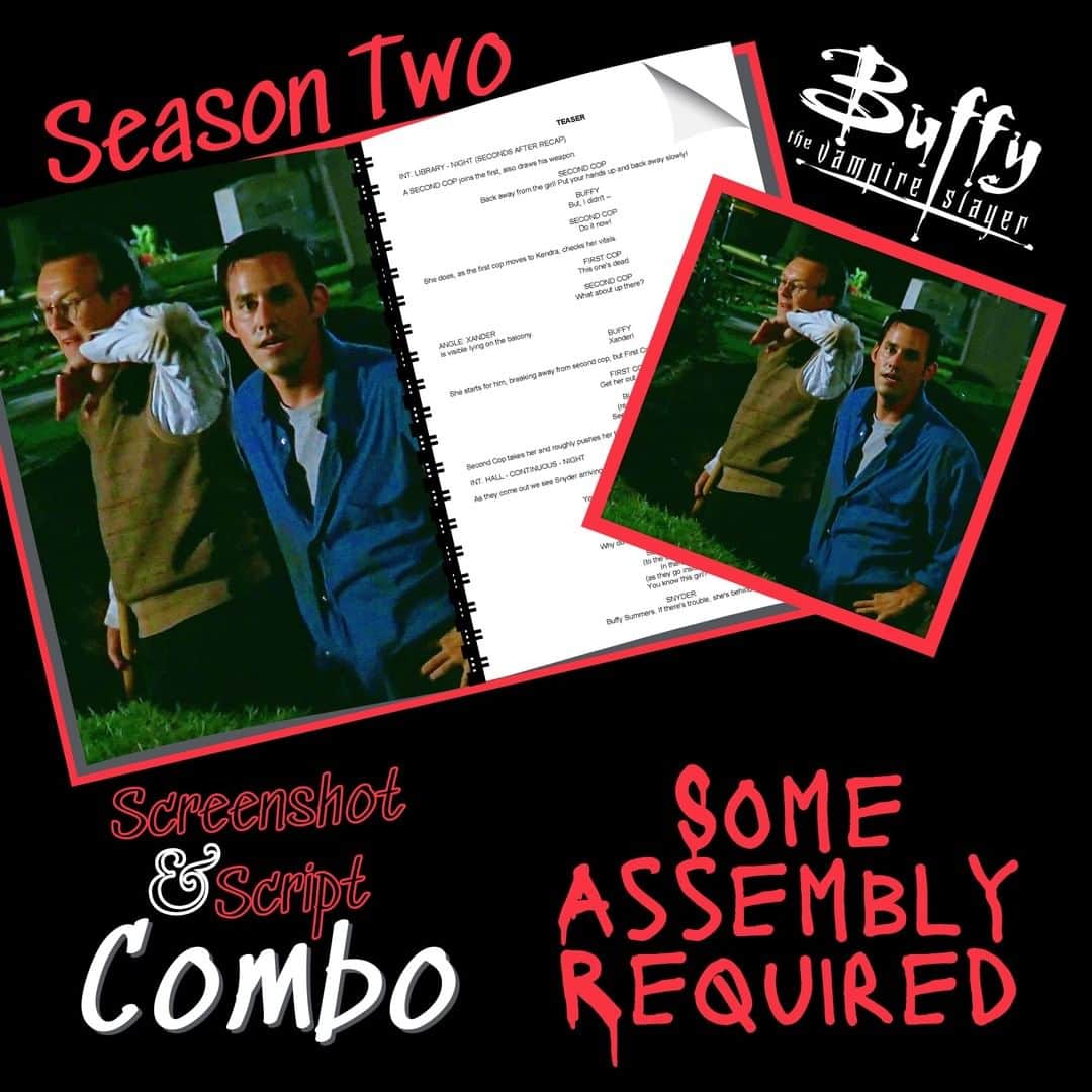 のインスタグラム：「"Some Assembly Required"  Nicholas Brendon Autographed Screenshot & Script Keepsake Combo...NOW $75 for a limited time (Regular: Screenshot $40 + Script $60)) Buffy the Vampire Slayer Season 2 Episode 1  Be sure to join Nicholas Brendon ("Xander Harris" - Buffy the Vampire Slayer) each week for a special season 2 episode commentary!」