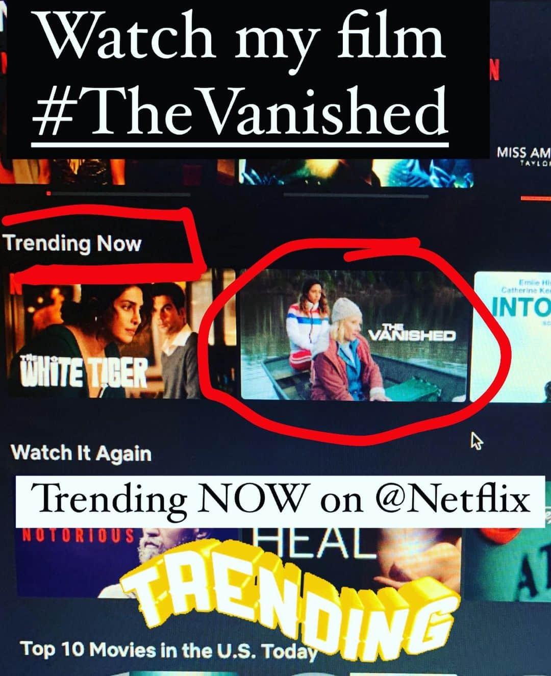 ピーター・ファシネリのインスタグラム：「Big thanks to everyone who’s watching my film #TheVanished on @Netflix and for keeping it #Trending. If u haven’t seen it yet, give it a watch today!!! If you have - it’s a fun film to watch a second time. ;) 🎉🎉🎉 🙏🙏🙏 ♥️」