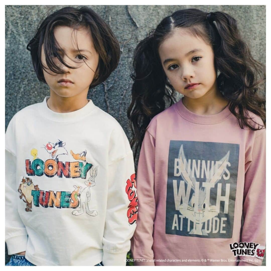 ラッドチャップさんのインスタグラム写真 - (ラッドチャップInstagram)「LOONEY TUNES コレクション  ▷41-1105-009  【LOONEY TUNES】かすれプリント長袖 税込　2,640円  ▷42-1136-016 【LOONEY TUNES】リメイク風ワンピース 税込　3,190円  #radchap #ラッドチャップ #子供服 #kids #kidsfashion #fashion #looneytunes #ルーニーテューンズ」1月24日 10時10分 - radchap_official