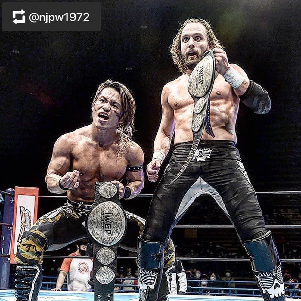 石森太二さんのインスタグラム写真 - (石森太二Instagram)「New #IWGPJrTAGCHAMPIONS #ElPhantasmo and #ISHIMORI!! ☠️🔥 #njnbg #njpw #新日本プロレス #プロレス #bulletclub #prowrestling」1月24日 11時37分 - taijiishimori