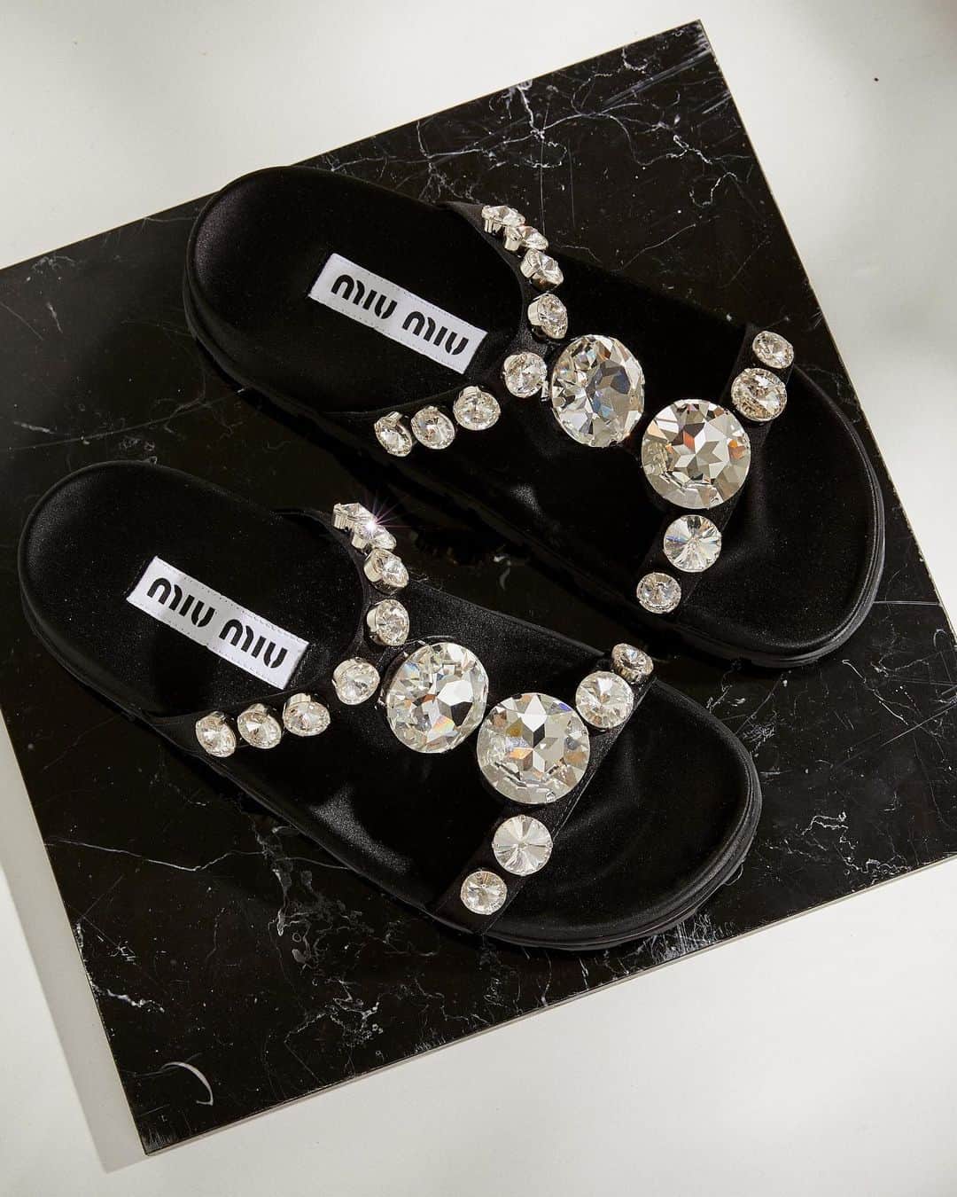 Harrodsのインスタグラム：「Put some sparkle in your step with @MiuMiu.   #Harrods #HarrodsFashion #MiuMiu  Our stores are closed but you can still discover the #WorldOfHarrods through Personal Shopping and online at harrods.com.」