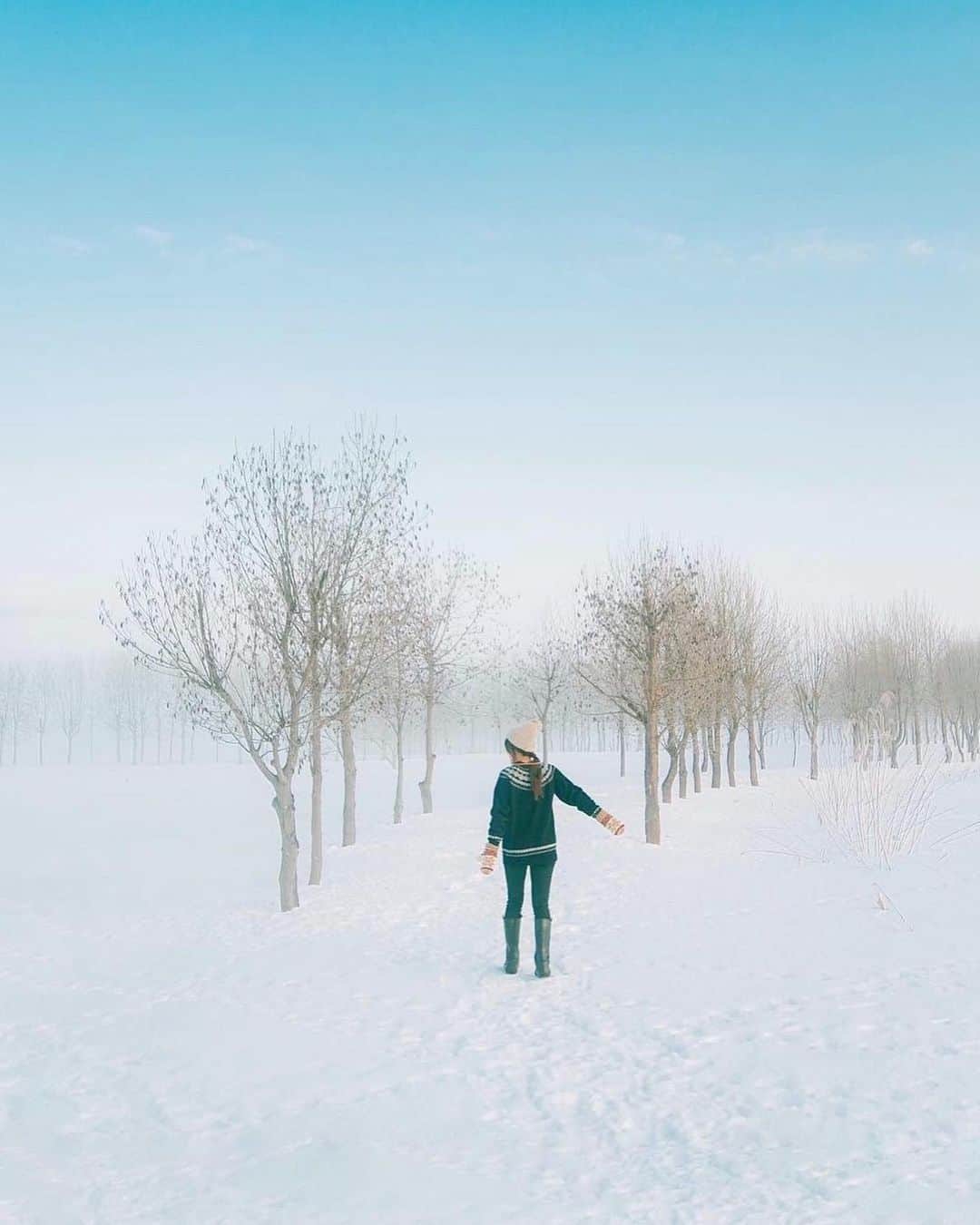 yukiさんのインスタグラム写真 - (yukiInstagram)「・ ・ ・ Wonderful winter days ・ ・ ・ ◉sty830 base shop◉ https://sty830.base.shop/ ・ ・ ・ #新潟　#雪　#雪景色　#福島潟」1月24日 19時06分 - sty830
