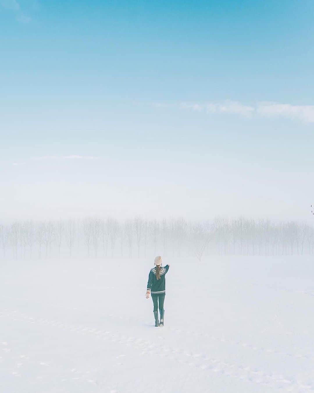 yukiのインスタグラム：「・ ・ ・ Wonderful winter days ・ ・ ・ ◉sty830 base shop◉ https://sty830.base.shop/ ・ ・ ・ #新潟　#雪　#雪景色　#福島潟」