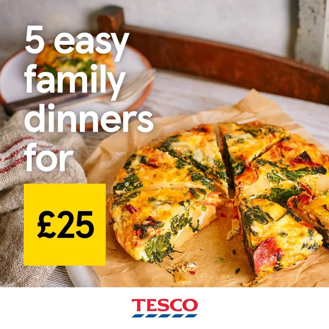 Tesco Food Officialのインスタグラム：「Something delicious for every day. Head to our story for 5 easy family dinners, all for under £25.」