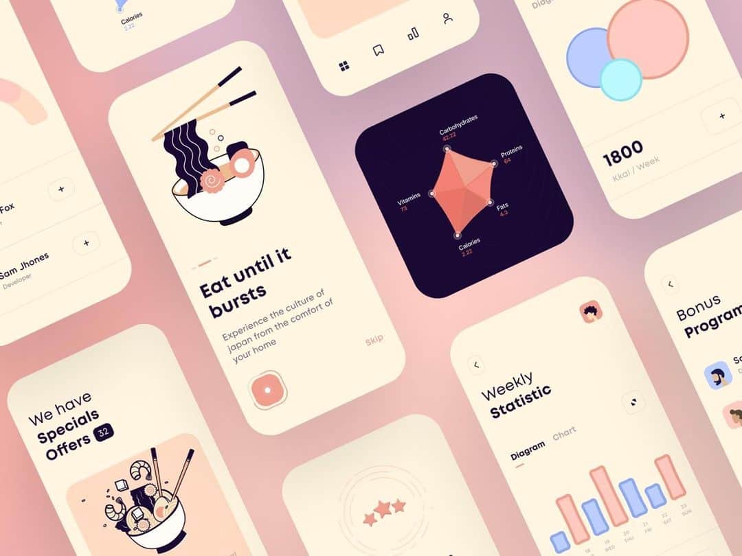Dribbbleさんのインスタグラム写真 - (DribbbleInstagram)「Custom Kitchen Ideas Mobile App by Cuberto ⠀ ⠀ #dribbble #design #mobiledesign #ux #uxdesign #productdesign #appdesign #ui」1月24日 21時35分 - dribbble