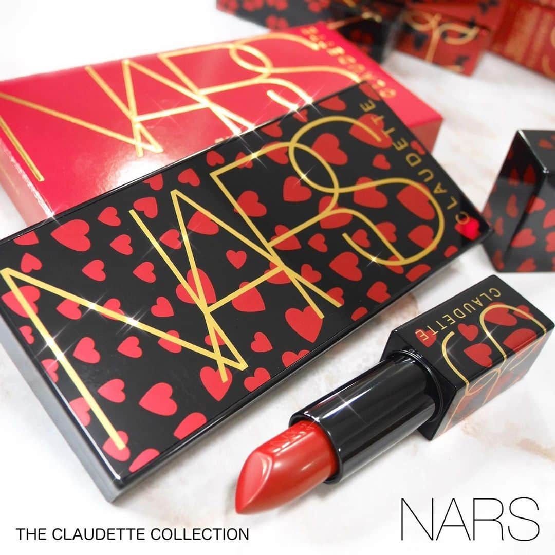 海老原りさのインスタグラム：「🏷NARS﻿ ﻿ ﻿ パッケージが可愛すぎる♥︎﻿ ﻿ ・オーデイシャス シアーマット リップスティック﻿ ・オーデイシャスリップスティック﻿ ・オーデイシャス シアーマット リップスティック﻿ ﻿ ﻿ 2021年2月5日 数量限定発売﻿ #NARSクローデットコレクション#クローデットコレクション#NARS#サンジェルマンデプレアイシャドーパレット#オーデイシャスシアーマットリップスティック#オーデイシャスリップスティック#ナーズ#美しさにルールはない」