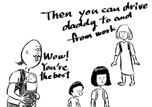 ケイタイモさんのインスタグラム写真 - (ケイタイモInstagram)「2021/1/24 Sidekick  daddy #hondacity  #sidekickdaddy #comic #comics #instacomic #instacomics #familycomic #familycomics #webcomic #webcomics #parenting #family5 #japan #keitaimo」1月24日 23時17分 - k_e_i_t_a_i_m_o