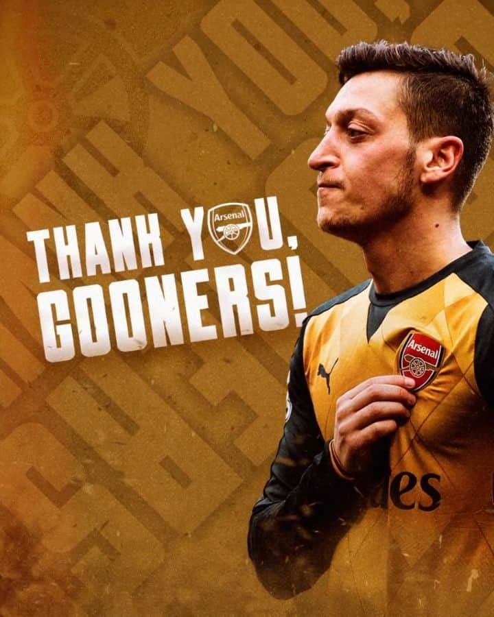 メスト・エジルのインスタグラム：「Thank you, Gooners! ❤ #YaGunnersYa」